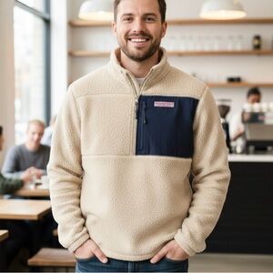 Vineyard Vines Men’s Stillwater 1/4 Zip Fleece Pullover Medium M